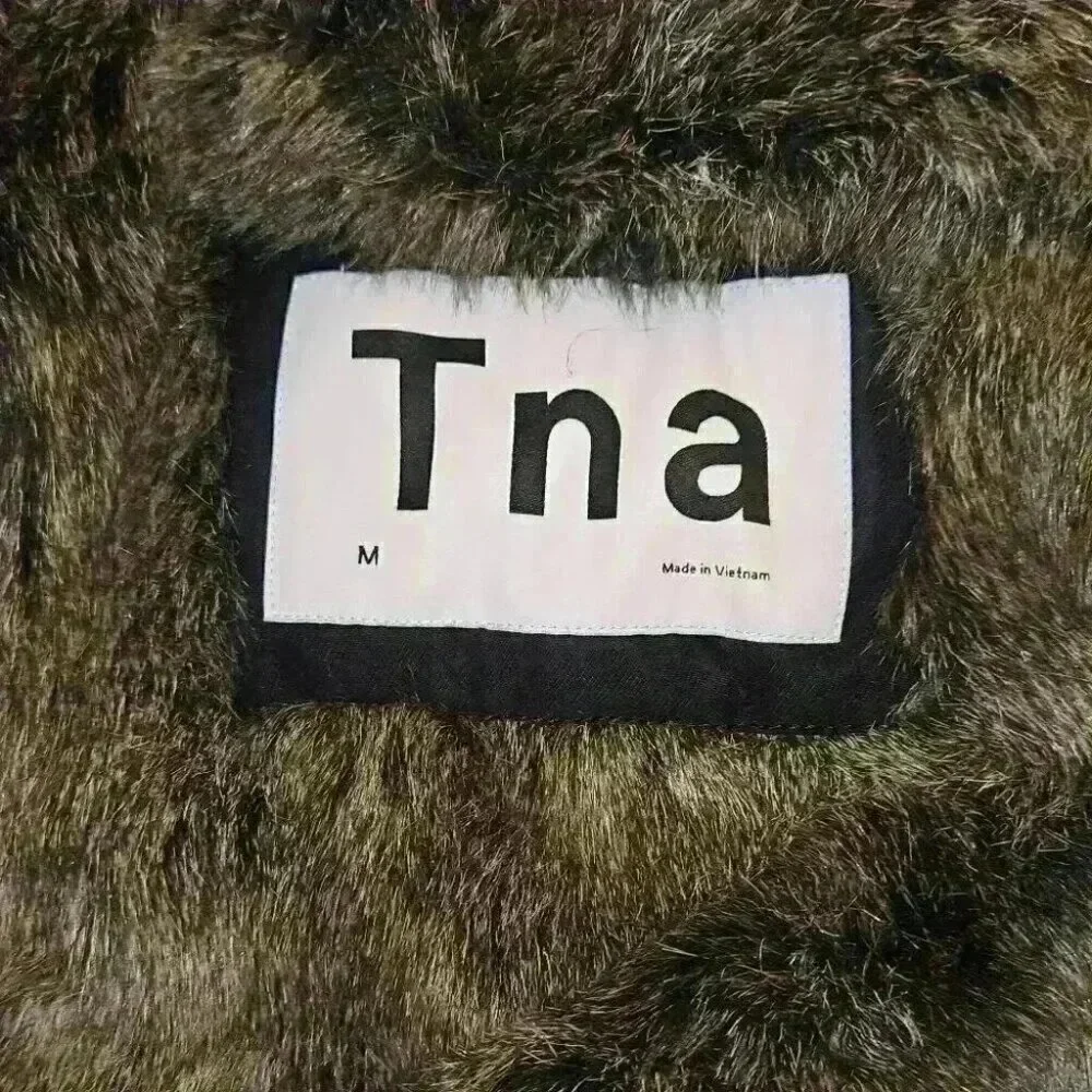 TNA Black  Faux Fur Winter Parka - Picture 6 of 7